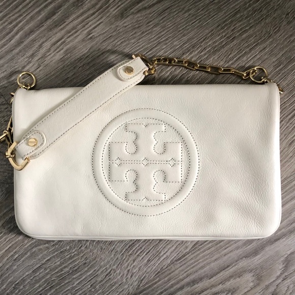 Tory Burch Handbags - Tory Burch white Bombe Reva Clutch bag -new
